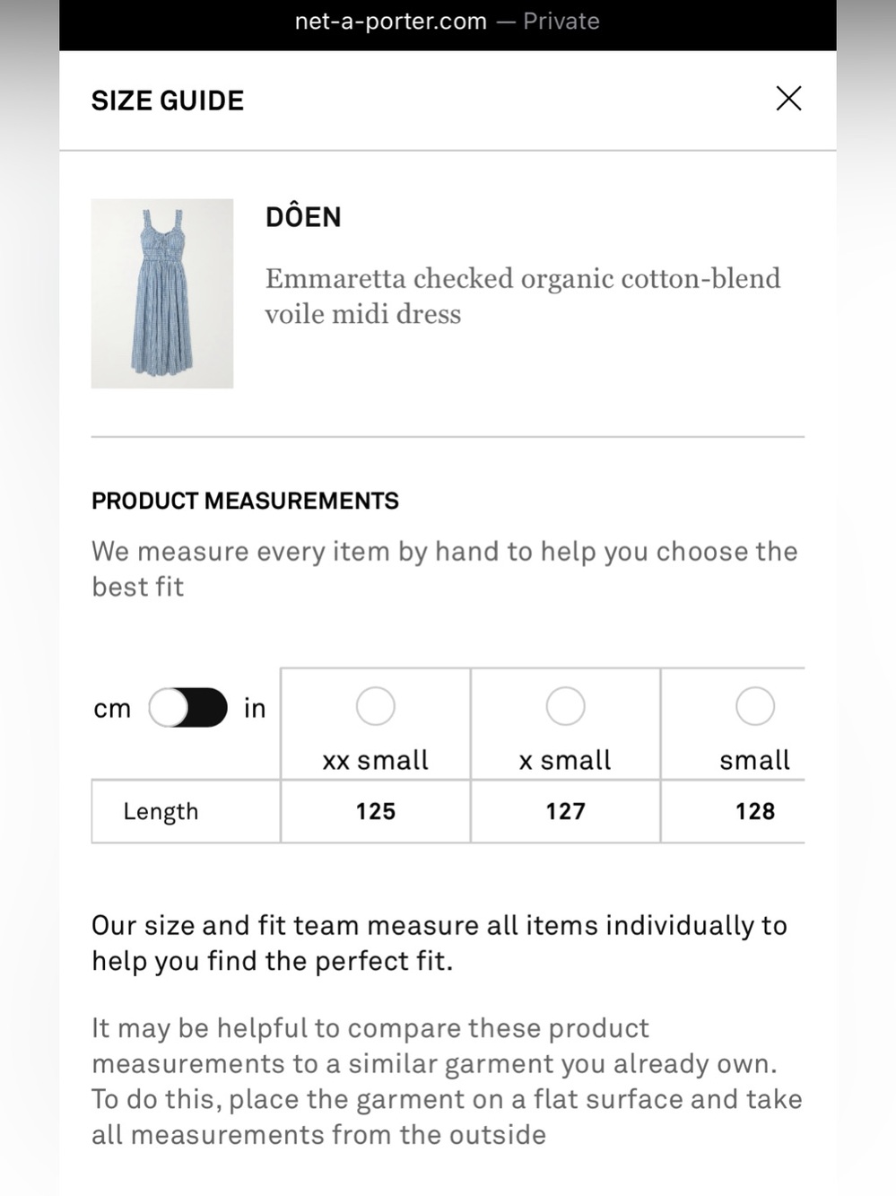 NWT Doen Emmaretta checked organic cotton-blend voile midi dress blue size XS - Picture 11 of 12